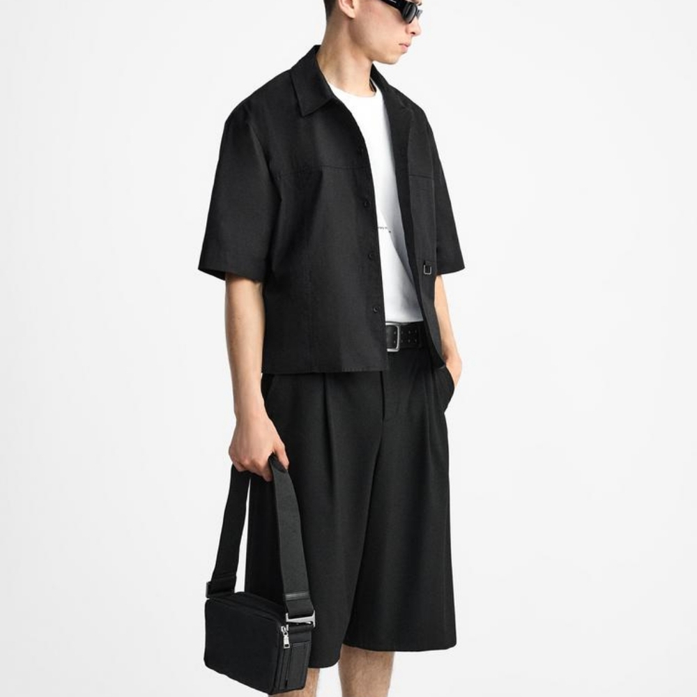 ZARA MIXED NYLON CROSSBODY BAG